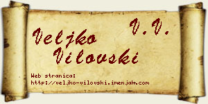 Veljko Vilovski vizit kartica